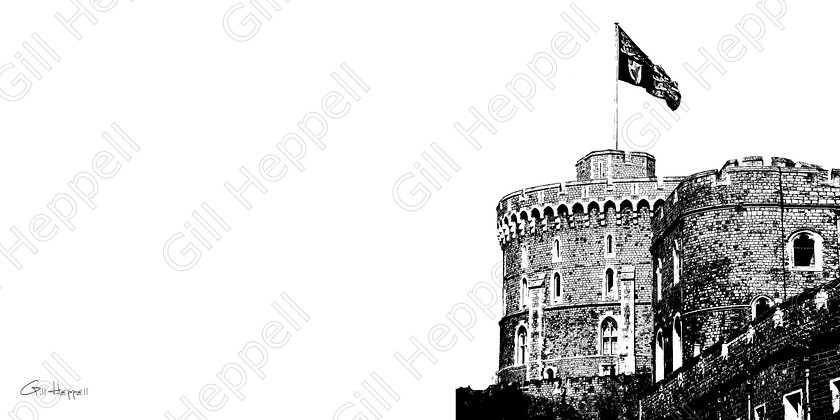 07.Norman Tower with Royal Standard Black